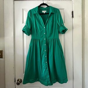 Moulinette Soeurs fit and flare button pocket dress